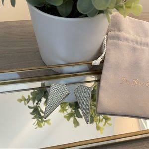 For Love and Lemons - Robin Crystal Earrings, Silver